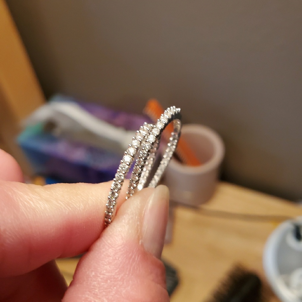 Diamond Hoop Earrings